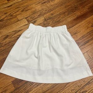 Line and Dot White Women's Skirt